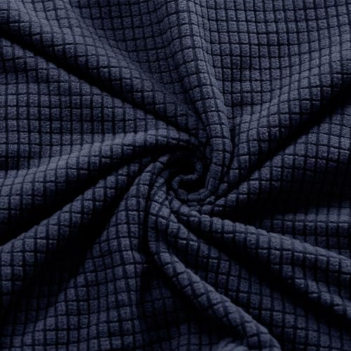 Housse de Chaise Gaming Rotatif Highdi en Jacquard Bleu Marine Extensible