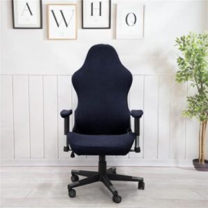 Housse de Chaise Gaming Rotatif Highdi en Jacquard Bleu Marine Extensible