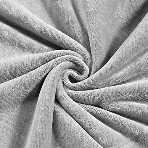 Housse de Chaise de Gaming Lukery Extensible en Velours Gris Lavable