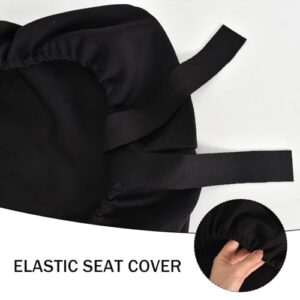 Housse de Siège Bureau Élastique Noir 48x52cm, Résistante et Lavable