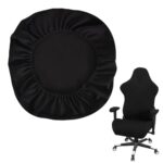 Housse de Siège Bureau Élastique Noir 48x52cm, Résistante et Lavable