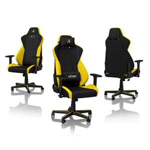 NITRO CONCEPTS S300 : Chaise de Gaming Inclinable Noir/Jaune, 135 kg