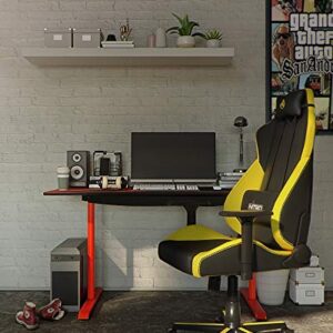 NITRO CONCEPTS S300 : Chaise de Gaming Inclinable Noir/Jaune, 135 kg