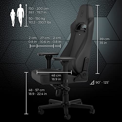 Noblechairs Hero Black Edition : Chaise Gaming Ergonomique et Résistante 150 kg