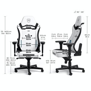 Noblechairs Hero ST Stormtrooper : Chaise de gaming ergonomique et robuste, 150 kg