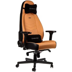 Chaise de Gaming Noblechairs Icon en Cuir Véritable Cognac/Noir