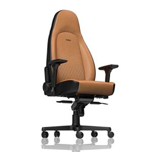 Chaise de Gaming Noblechairs Icon en Cuir Véritable Cognac/Noir
