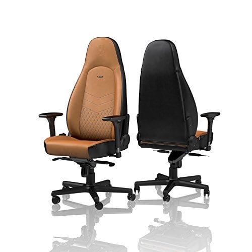 Chaise de Gaming Noblechairs Icon en Cuir Véritable Cognac/Noir