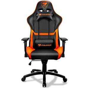 Chaise de Jeu COUGAR Armor – Assise Rembourrée et Dossier Rigide Noir/Orange