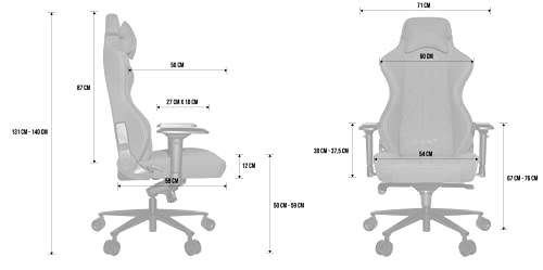 REKT ULTIM8 Plus – Chaise Gaming XL Inclinable 180° en Tissu Premium
