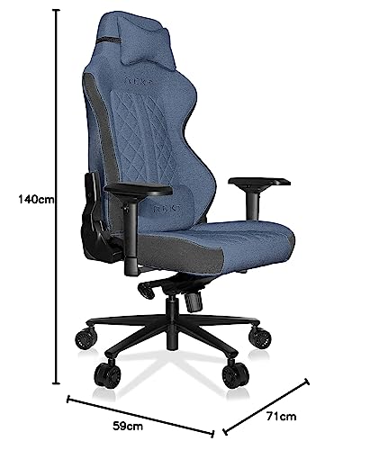 REKT ULTIM8 Plus – Chaise de Bureau Gaming XL Inclinable 180° (Bleu)