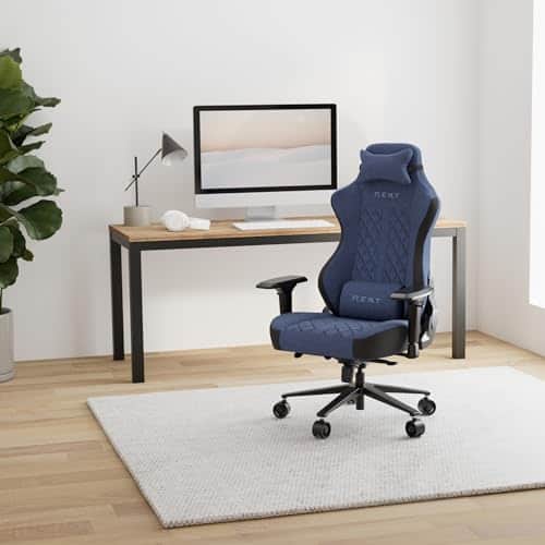 REKT ULTIM8 Plus – Chaise de Bureau Gaming XL Inclinable 180° (Bleu)