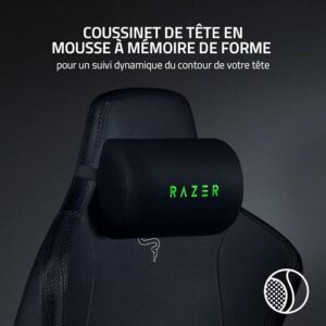 Razer Iskur : Chaise de jeu haut de gamme avec soutien lombaire