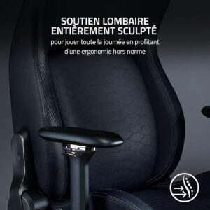 Razer Iskur : Chaise de jeu haut de gamme avec soutien lombaire