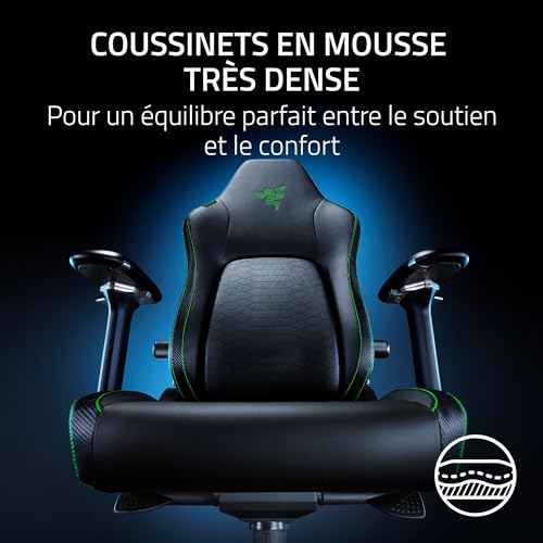 Razer Iskur V2 – Chaise de Jeu Ergonomique avec Support Lombaire Noir
