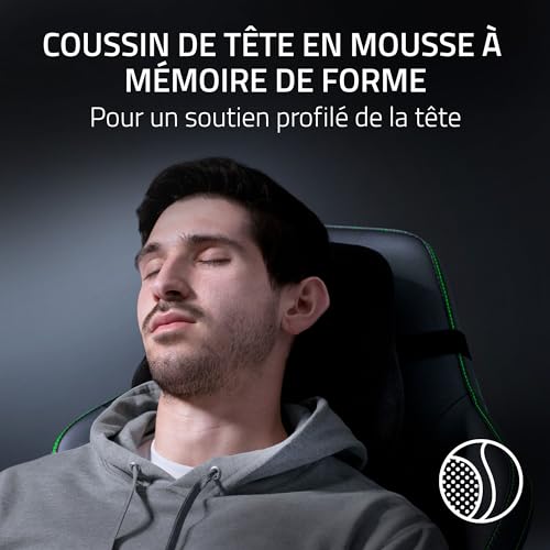 Razer Iskur V2 – Chaise de Jeu Ergonomique avec Support Lombaire Noir
