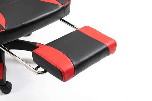 Chaise de Bureau Ergonomique IZTOSS avec Accoudoirs et Support Lombaire Noir/Rouge