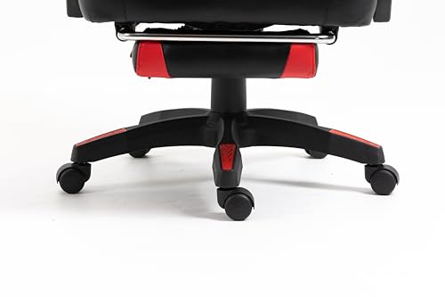 Chaise de Bureau Ergonomique IZTOSS avec Accoudoirs et Support Lombaire Noir/Rouge