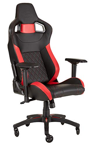 T1 Race – Fauteuil Gaming Ergonomique Noir/Rouge avec Accoudoirs 4D