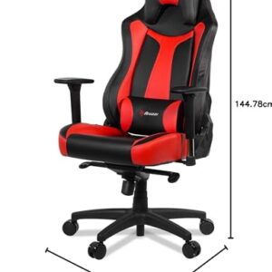 Fauteuil Gamer Arozzi Vernazza Noir/Rouge en Faux Cuir 50x55x130 cm