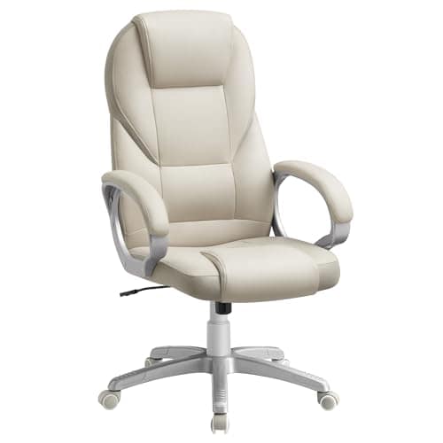 SONGMICS OBG022W01 : Chaise Ergonomique Gamer Réglable en Blanc Crème