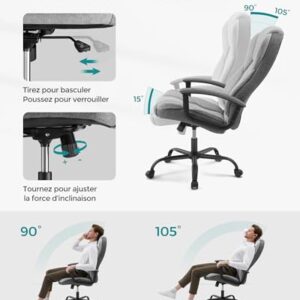 SONGMICS OBG057G01 : Chaise de Bureau Ergonomique Réglable pour Télétravail