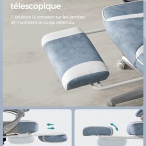SONGMICS OBG073Q01 : Fauteuil de Bureau Gaming Réglable avec Repose-Pieds