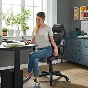 Fauteuil Gamer SONGMICS OBG38BG - Confort et Robustesse Fauteuil gamer SONGMICS noir gris ergonomique pour 150 kg.