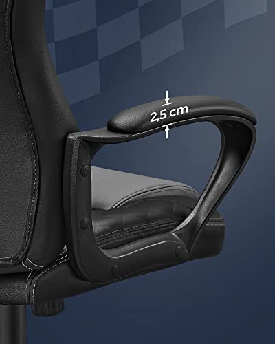 Fauteuil Gamer SONGMICS OBG38BG Ergonomique Noir Gris Fauteuil gamer ergonomique noir gris avec accoudoirs réglables 2,5 cm.