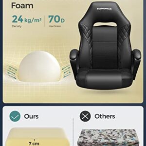 SONGMICS OBG38BK : Fauteuil Gamer Ergonomique Noir pour Bureau et Détente