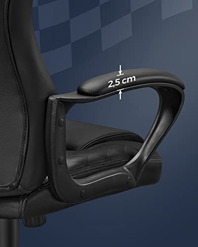 SONGMICS OBG38BK : Fauteuil Gamer Ergonomique Noir pour Bureau et Détente