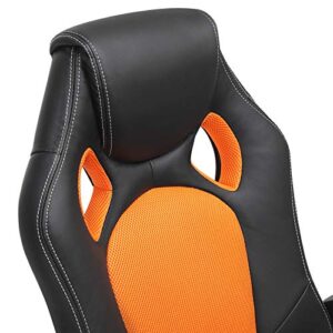 SONGMICS OBG56BO : Fauteuil de Bureau Gamer Réglable Noir-Orange