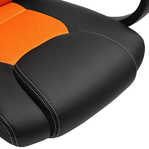 SONGMICS OBG56BO : Fauteuil de Bureau Gamer Réglable Noir-Orange