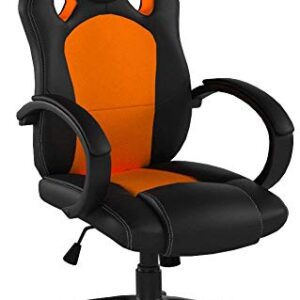 SONGMICS OBG56BO : Fauteuil de Bureau Gamer Réglable Noir-Orange
