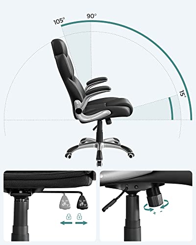 SONGMICS OBG65BK : Chaise de Bureau Ergonomique Gamer Noir d’Encre