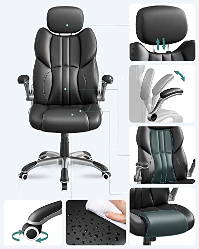 SONGMICS OBG65BK : Chaise de Bureau Ergonomique Gamer Noir d’Encre
