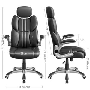 SONGMICS OBG65BK : Chaise de Bureau Ergonomique Gamer Noir d’Encre