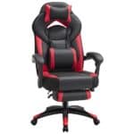 SONGMICS OBG77BR : Fauteuil gamer ergonomique rouge et noir avec repose-pieds
