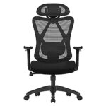 SONGMICS OBN063B01 : Chaise de Bureau Ergonomique avec Support Lombaire et Appui-Tête
