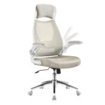 SONGMICS OBN086K01 : Chaise de Bureau Pivotante avec Accoudoirs et Support Lombaire