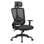 SONGMICS OBN53BK : Fauteuil de Bureau Ergonomique avec Appui-tête et Accoudoirs