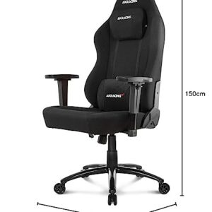 Siège Gaming AKRacing Opal – Tissu Noir pour Bureau
