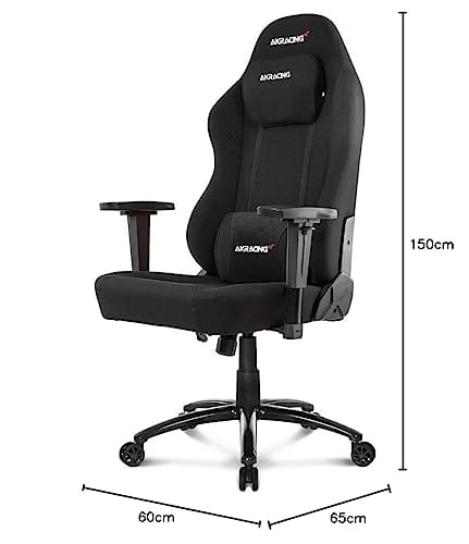 Siège Gaming AKRacing Opal – Tissu Noir pour Bureau