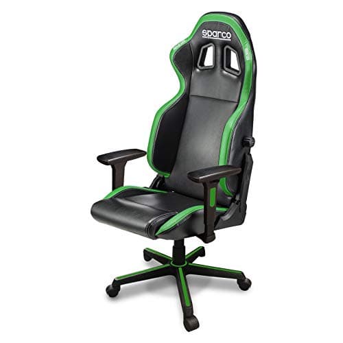 Fauteuil de Bureau/Gaming SPARCO Grip Noir/Sky Vert – Confort et Style