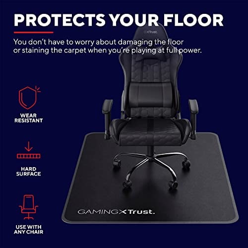 Tapis de Chaise Trust Gaming GXT 715 – 99×120 cm, Noir, Résistant