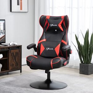 Vinsetto Chaise de Gaming Ergonomique Noir et Rouge avec Haut-parleurs intégrés