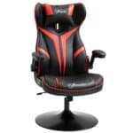 Vinsetto Fauteuil Gamer Ergonomique 360° Rouge et Noir, Hauteur Réglable