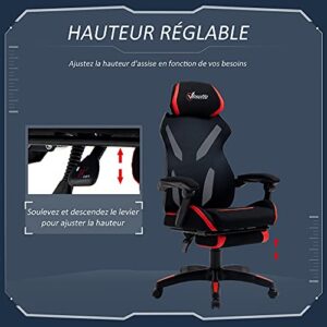Vinsetto Fauteuil de Bureau Ergonomique avec Repose-Pieds et Support Lombaire