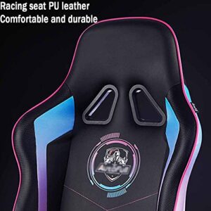 WHOJA Fauteuil Gamer 155° avec Support Lombaire en Faux Cuir – Rose Noir