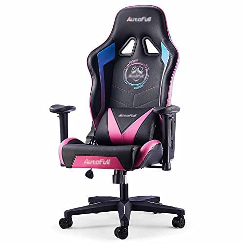 WHOJA Fauteuil Gamer 155° avec Support Lombaire en Faux Cuir – Rose Noir